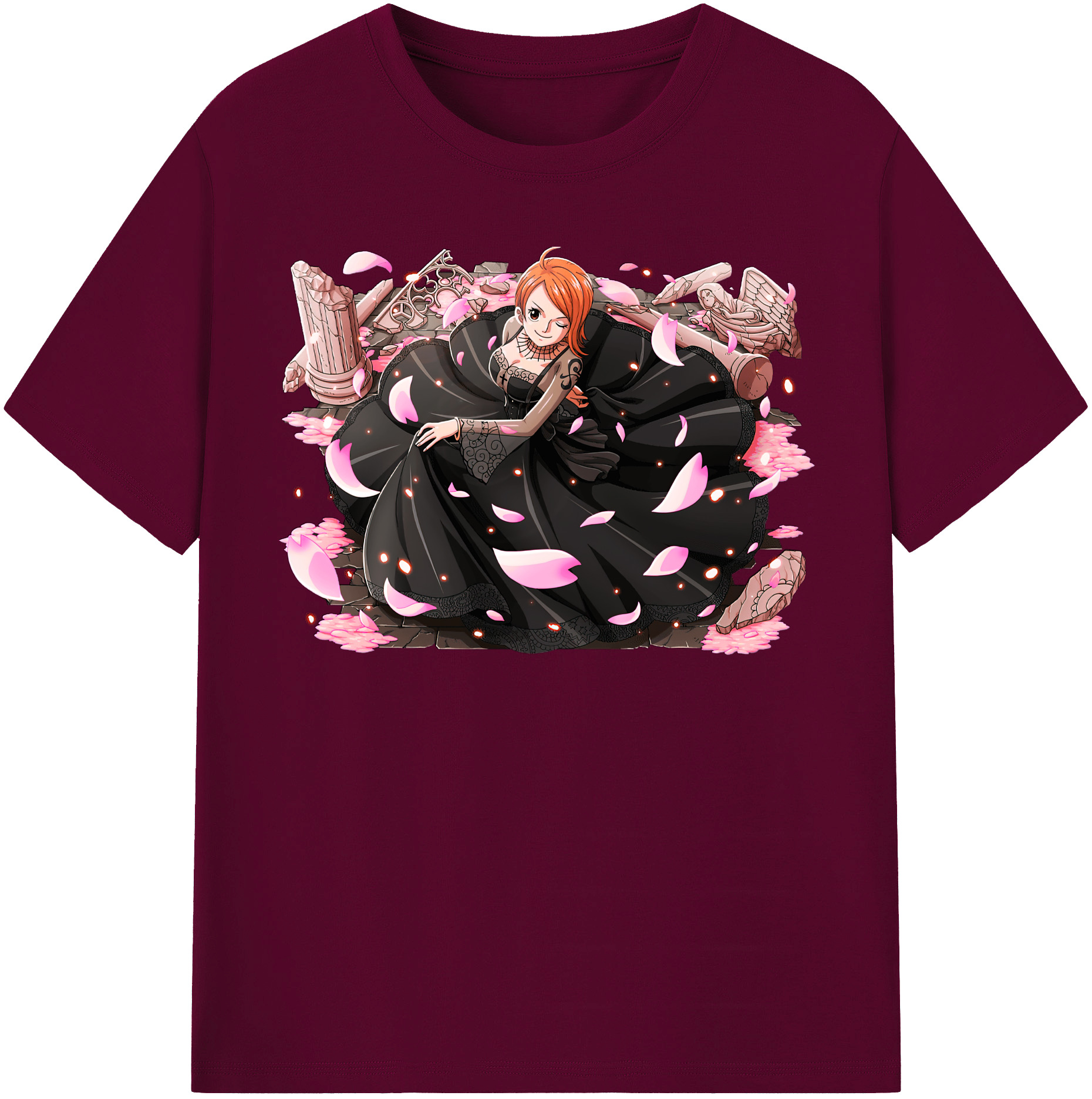 （画像用） ワンピース ナミ ONE PIECE Nami レディースカジュアルプリントTシャツ（綿100％）